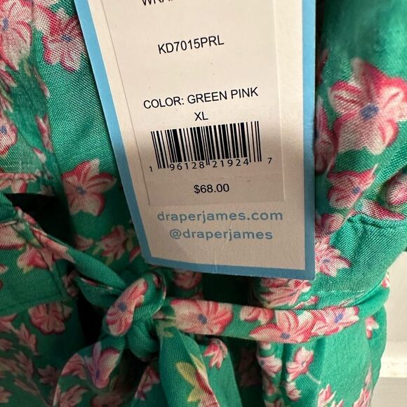 NWT Draper James RSVP Green Wrap Dress - XL - Picture 4 of 7